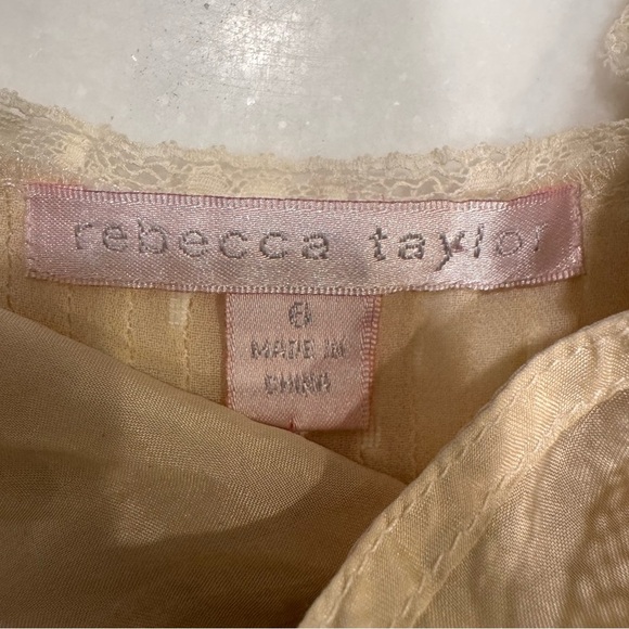 Rebecca Taylor ivory Silk dress Spaghetti Strap lined size 6 - Picture 8 of 8